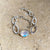 Rainbow Moonstone Oval Gemstone Bracelet - Peony