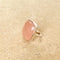 Rose Quartz Large Cushion Cut Ring - Stella