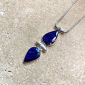 Sapphire Quartz & Pearl Necklace Set - Amrita