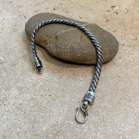Sterling Silver Twisted Rope Bracelet