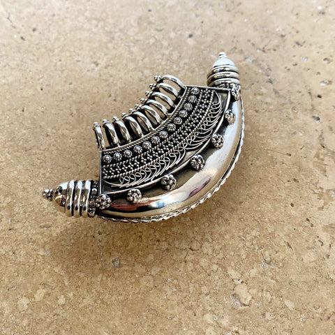 Sterling Silver Durga Tribal Pendant