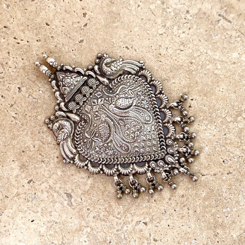 Sterling Silver Pendant - Adorsed Peacock