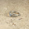 Silver Double V Wishbone Ring
