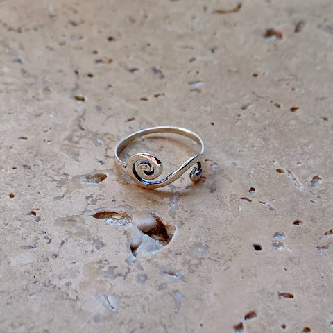 Silver Snail Ring
