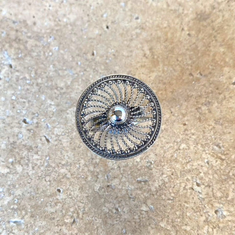 Sterling Silver Spinning Mandala Ring