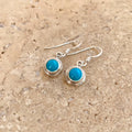 Turquoise Small Round Cabochon Earrings - Jyn