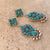 Turquoise Mosaic Nepalese Earrings - Mojeca